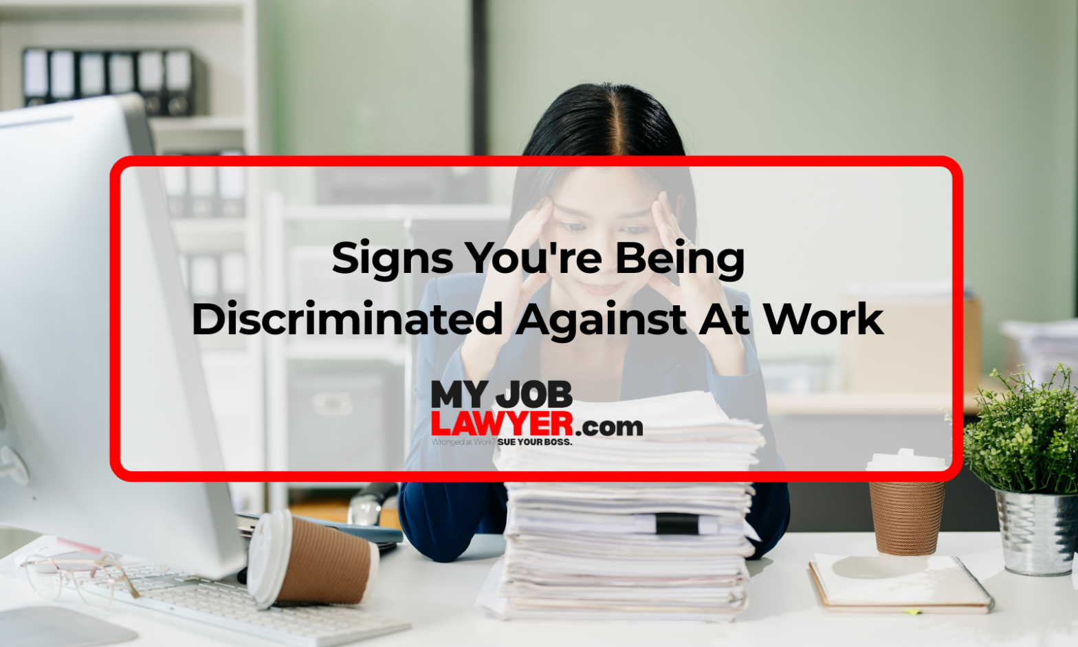 Employee experiencing workplace discrimination and feeling stressed at work